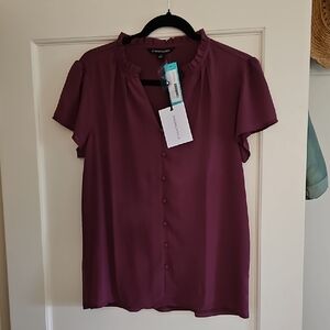 41 Hawthorn Purple Button-Up Blouse